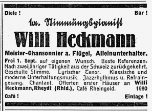Willi Heckmann - Stimmungspianist